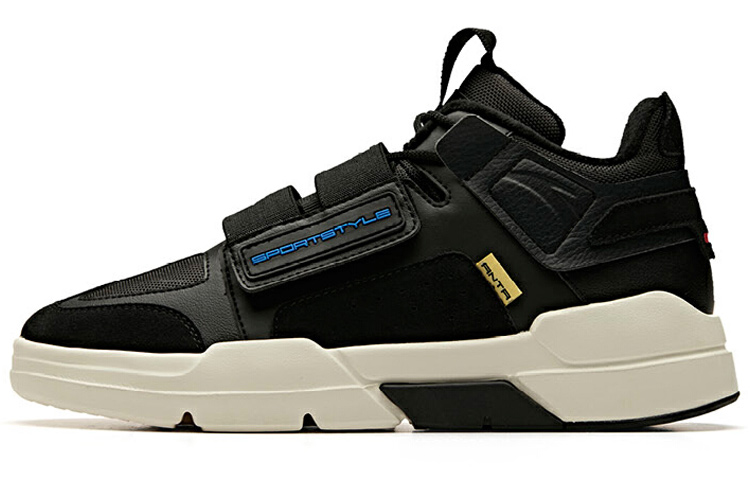 Anta Fleece-Lined Casual Sneaker 'Black White' 91946905-4