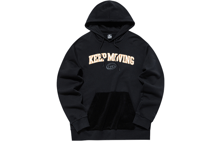 Anta Fleece Hoodie Sweatshirt - Black 152148727-4