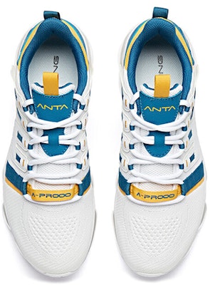 Anta Full Palm Cushion Lightweight Running Shoe 'White Blue Yellow' 912015505-1 Lookbook Anta Full Palm Cushion Lightweight Running Shoe 'White Blue Yellow' 912015505-1