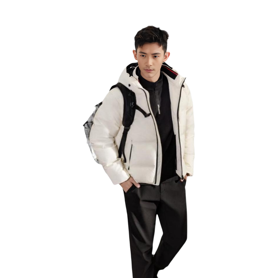 Lookbook Anta FW22  White Logo Printed Zipper Down Jacket 152240908-1