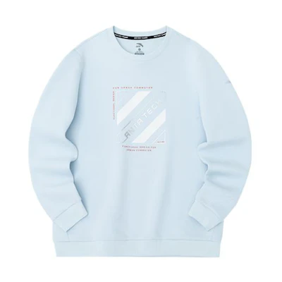 Anta FW22 Alphabet Patch Sweatshirt Unisex Blue - Training & Lifestyle Series 152237737-2