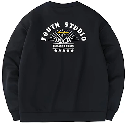 安踏FW22基础款黑色字母印花长袖圆领卫衣男女通用 952248703-5 Buy 安踏FW22基础款黑色字母印花长袖圆领卫衣男女通用 952248703-5