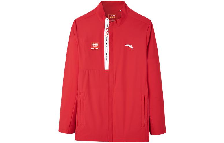 Anta FW22 Chinese Logo High-Neck Zipper Jacket Red - Training Series 152237739-2