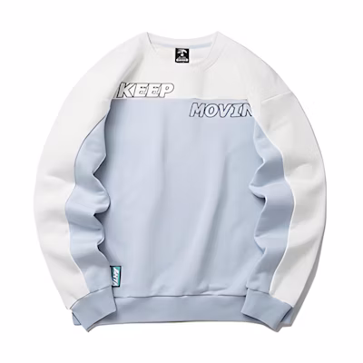 Anta FW22 Colorblock Letter Print Crewneck Sweatshirt Unisex Blue 952148709-1