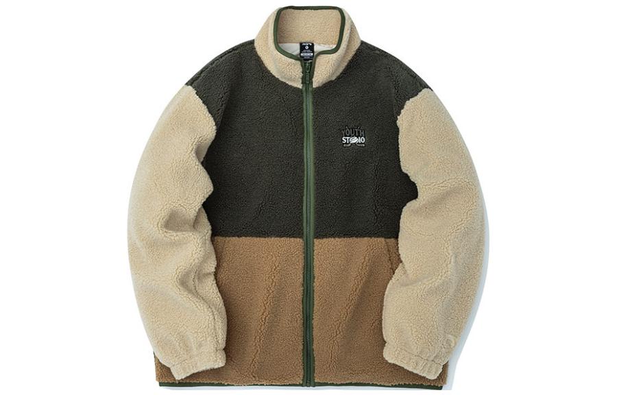 Anta FW22 Fleece Jacket Green Unisex Casual Stand Collar 952248718-2