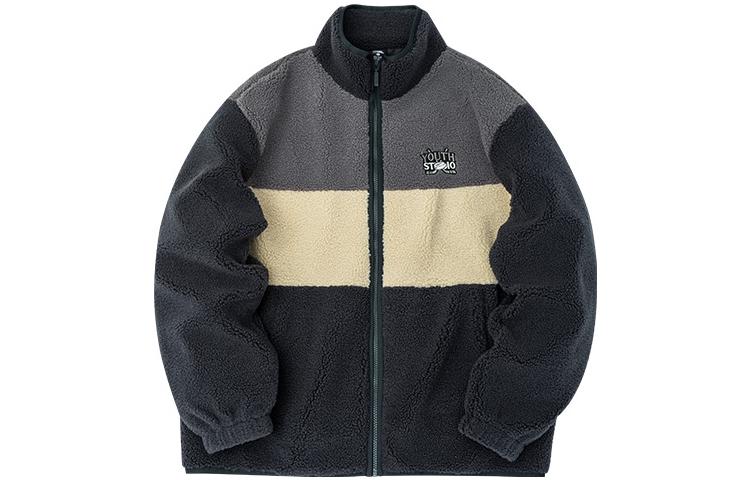 Anta FW22 Fleece Stand Collar Jacket Unisex Casual - Gray 952248718-3