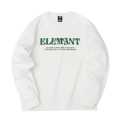 Anta FW22 Ivory White Letter Print Crewneck Sweatshirt Unisex Casual Style 952248710-5
