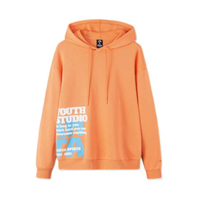 Anta FW22 Letter Print Hoodie Orange Unisex - Lifestyle Series 952238703-1