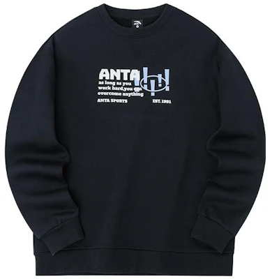 安踏FW22字母印花男女通用黑色套头羊毛衫 952238723-3 Buy 安踏FW22字母印花男女通用黑色套头羊毛衫 952238723-3