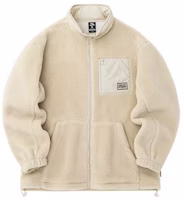 Anta FW22 Lifestyle Zipper Fleece Jacket Off-White Unisex with Back Letter Print 952238611-1 Anta FW22 Lifestyle Zipper Fleece Jacket Off-White Unisex with Back Letter Print 952238611-1