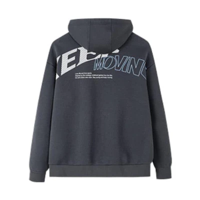 Anta FW22 Logo Print Half-Zip Pullover Sweatshirt Unisex Grey 152238701-1