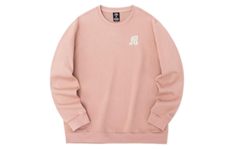 Anta FW22 Unisex Pink Pullover Sweatshirt with Solid Logo Print 952238721-3