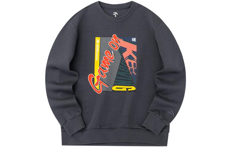 Anta FW22 Unisex Pullover Printed Long-Sleeve Sweatshirt - Granite Gray 152238705-4