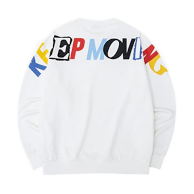 Anta FW22 White Letter Print Sweatshirt Unisex Lifestyle Series 152238708-1