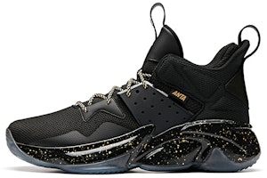 Anta Mid Top Basketball Shoes 'Black Gold White' 91941181-3 Anta Mid Top Basketball Shoes 'Black Gold White' 91941181-3