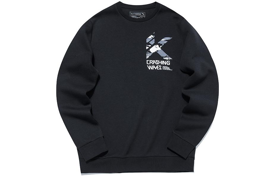 Anta Graphic Letter Print Crewneck Sweatshirt - Basic Black 152141710-3