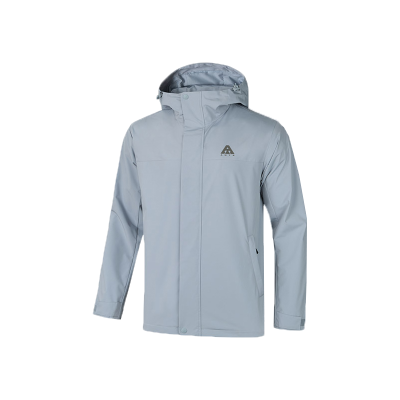 Anta Gray Waterproof Breathable Lightweight Casual Jacket 152446615-1