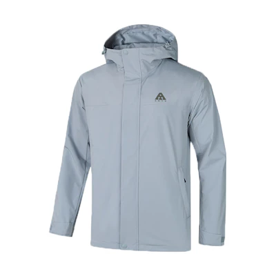 Anta Gray Waterproof Breathable Lightweight Casual Jacket 152446615-1