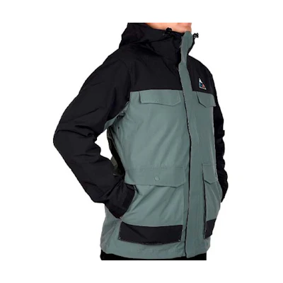 Anta Green Colorblock Detachable Hooded Sports Jacket 152146603-3
