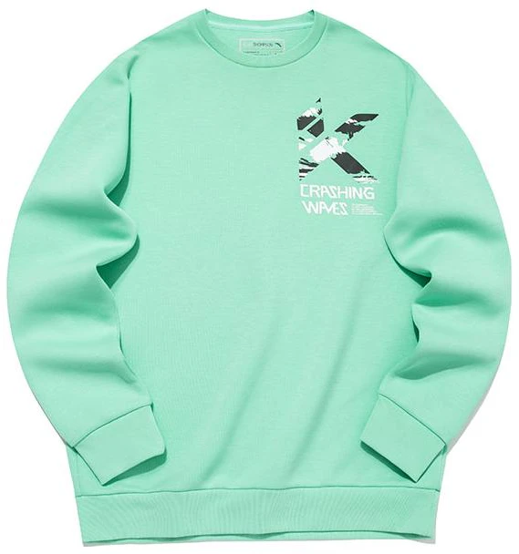 anta-green-graphic-letter-print-crewneck-pullover-sweatshirt-152141710-2