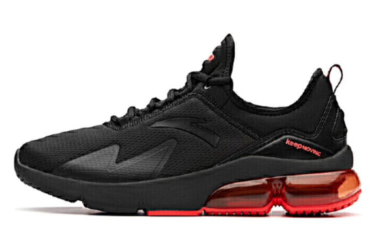 Anta Half Palm Air Cushion Low Top Running Shoes 'Black Red' 91845510-1