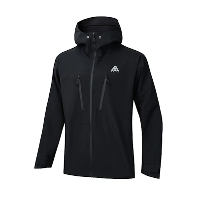 Anta Hard Shell Waterproof Outdoor Jacket - Earth Shell 2 0 Black Hoodie 952437607-5