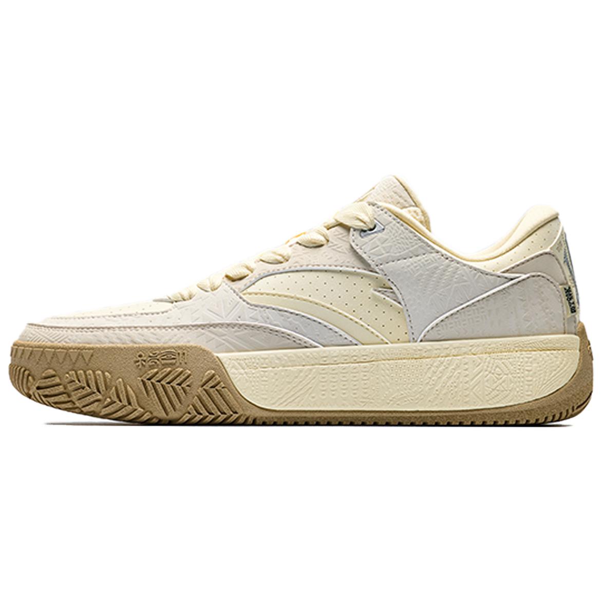 Anta Hela Low-Top Sneakers Men Beige/Off-White/Gray Lightweight Breathable Casual 112541801-1