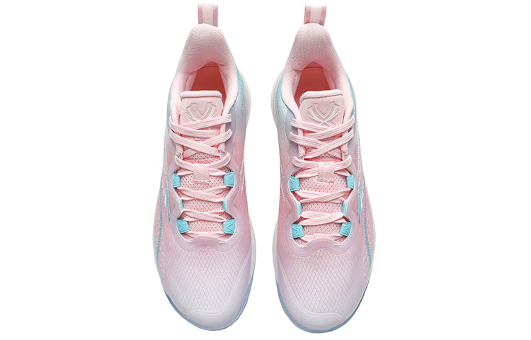 Anta High-Top Basketball 'Pink Blue White' 圖 4