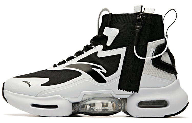 Anta High-Top Running Shoe 'Black and White' 91945500-6