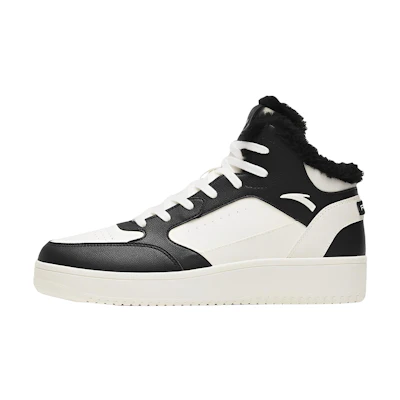 Anta High-Top Skate 'Black and White Velvet'