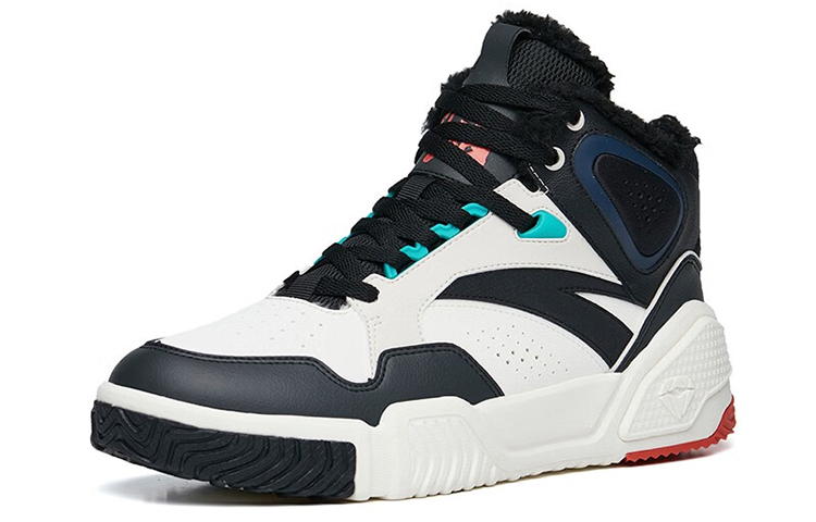 Lookbook 안타 하이탑 스케이트 '플레임 화이트 블랙 그레이' 112248990R-3