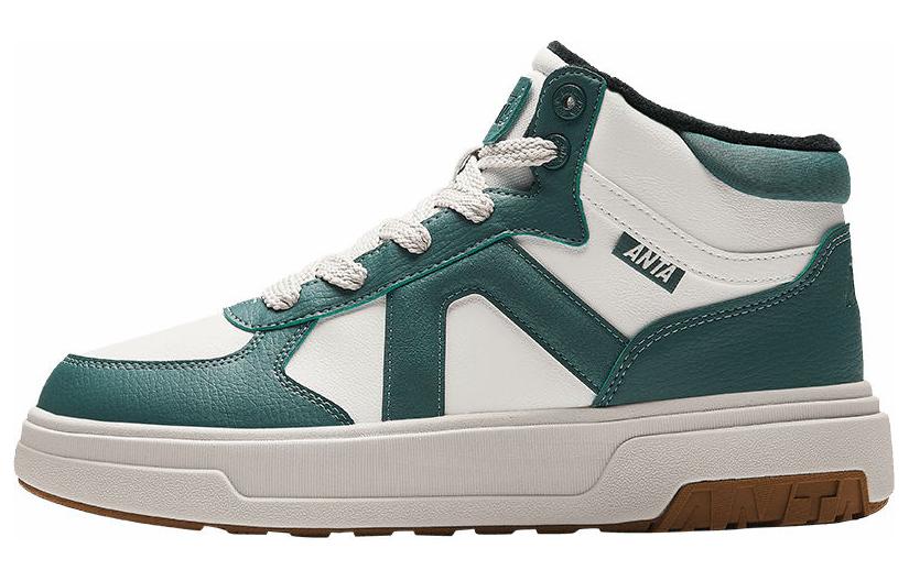 Anta High-Top Skateboard Shoes 'White Green' 112348902-3