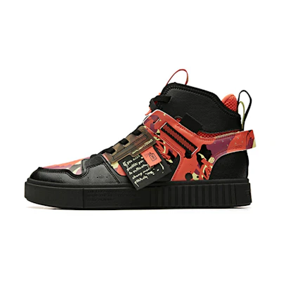 Anta High-Top Sneakers 'Black Red Camo'
