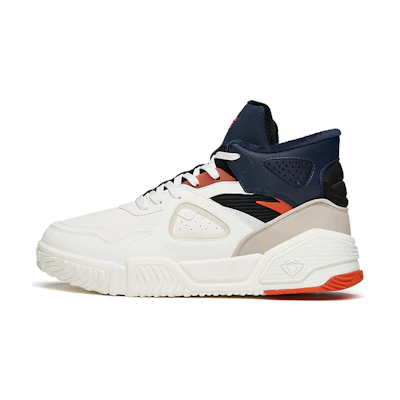 Anta High-Top Sneakers 'White Blue Orange'