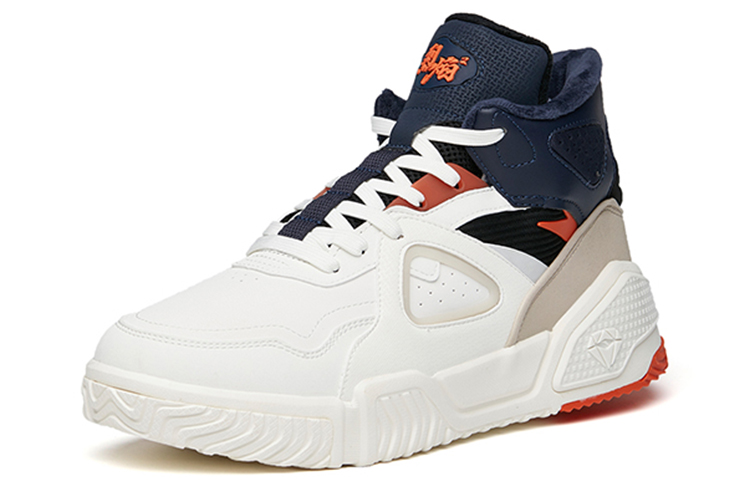 Lookbook アンタハイカットスニーカー 白青オレンジ
(Anta haikattosuniikaa shiro ao orenji) 112148902-1