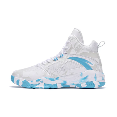 Anta Badao Basketball High Top Shoes 'White Blue'