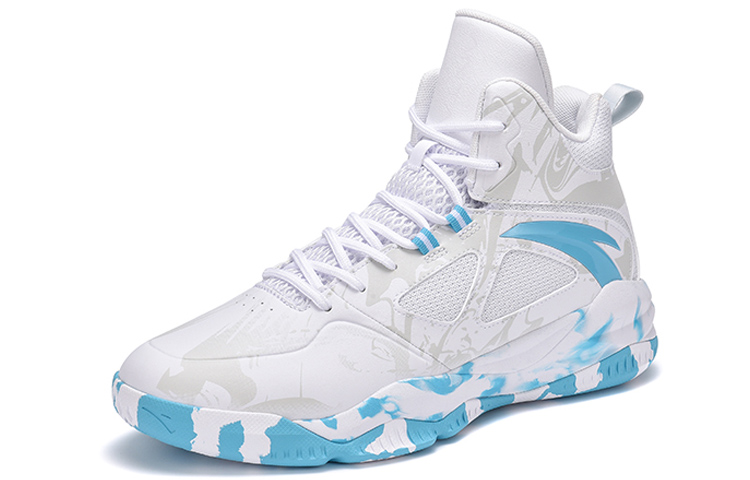 Lookbook Anta Badao Kasut Bola Keranjang Tinggi 'Putih Biru' 112141649S-3