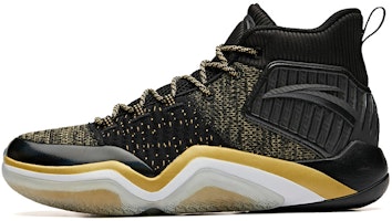 Anta High Top Basketball Shoes 'Black Gold Yellow' 11911609-6 Anta High Top Basketball Shoes 'Black Gold Yellow' 11911609-6