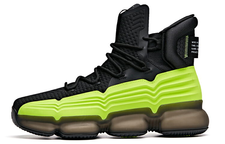 Anta High Top Basketball Shoes 'Black Green'