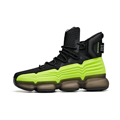 Anta High Top Basketball Shoes 'Black Green'