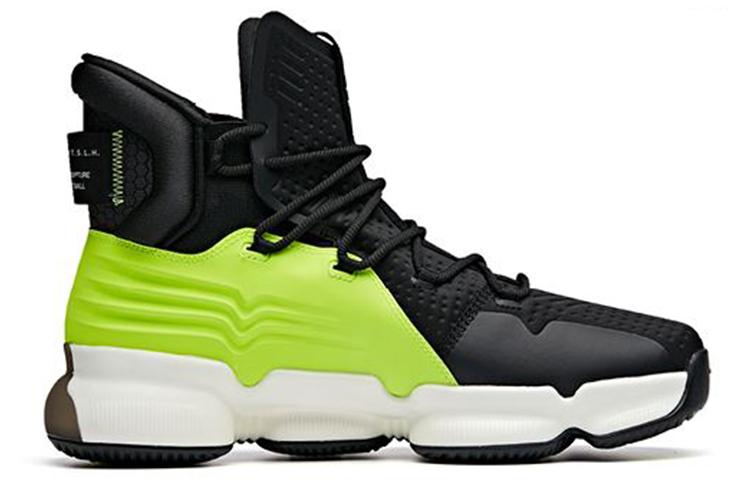Anta High Top Basketball Shoes 'Black Green' 圖 2