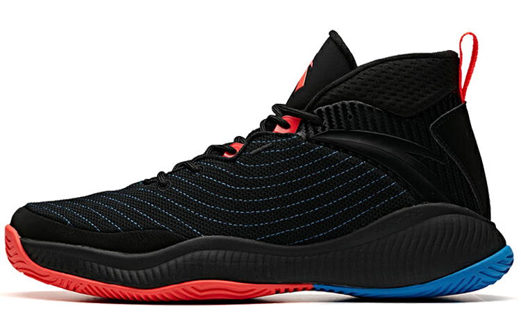 Anta High-Top Basketball 'Black Red' 11941632S-3