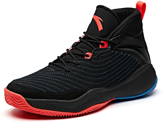 Anta High-Top Basketball 'Black Red' 11941632S-3 Lookbook Anta High-Top Basketball 'Black Red' 11941632S-3