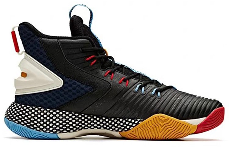 Anta Basketball Series Sneakers High 'Black Yellow' 圖 2