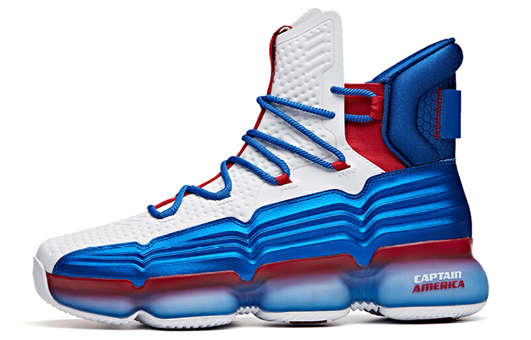 Anta High Top Basketball Shoes 'Blue Red White' 91941160-4