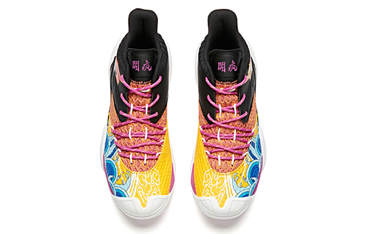 Anta Mid Top Basketball Shoes 'Black Orange Yellow' 圖 4