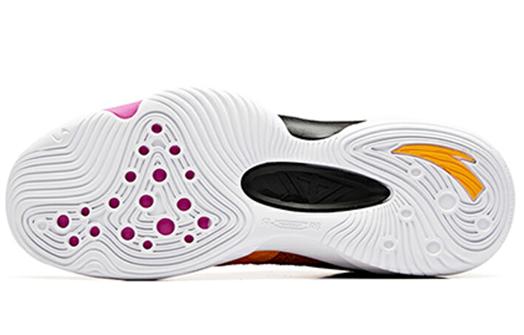 Anta Mid Top Basketball Shoes 'Black Orange Yellow' 圖 6