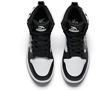 Anta安踏 防滑減震耐磨 高筒 板鞋 黑白色 Lookbook Anta安踏 防滑減震耐磨 高筒 板鞋 黑白色