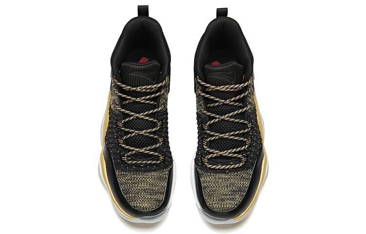 Shop Anta High Top Basketball Shoes 'Black Gold Yellow' 11911609-6