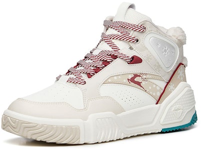 アンタハイカットバスケシューズ「クリスマスフレイム」白/灰 112238090R-4 Order アンタハイカットバスケシューズ「クリスマスフレイム」白/灰 112238090R-4